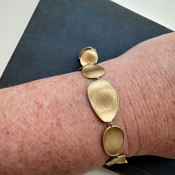Marco Bicego Lunaria Bracelet 7 Inches, 18K Yellow Gold, Authentic - Picture 3 of 8